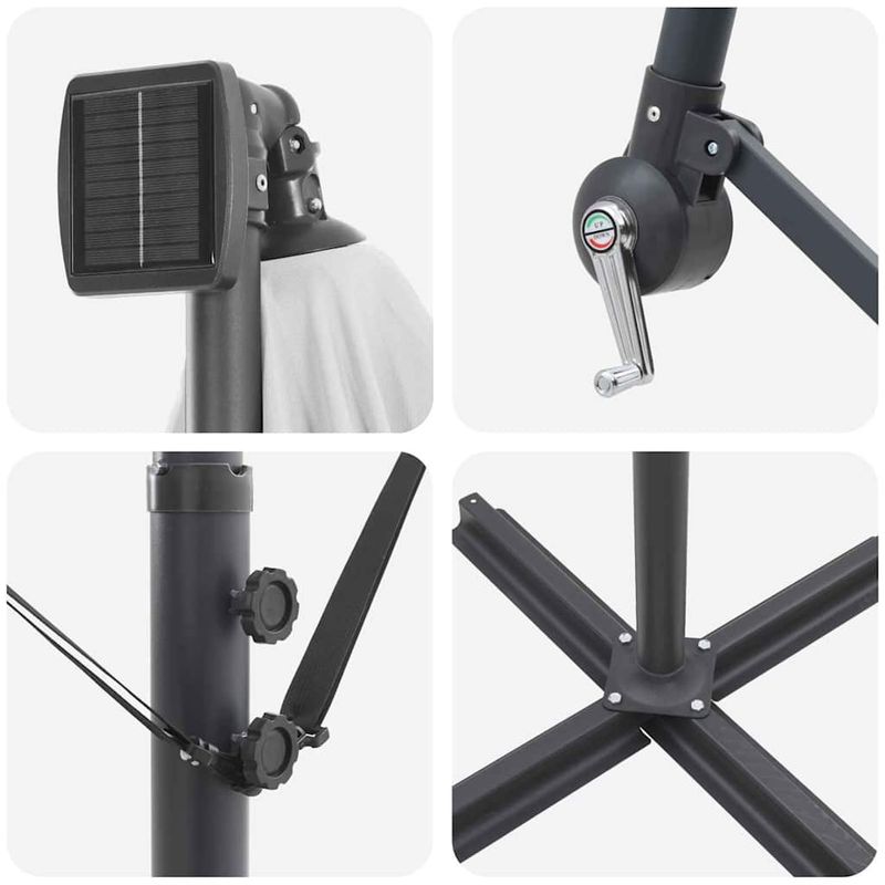 Casa si Gradina - Gradina si terasa - Umbrele si pavilioane - Umbrele - Parasol banana cu brate cu blocare Nisipiu 249 x 249 x 250 cm - Infinity.ro