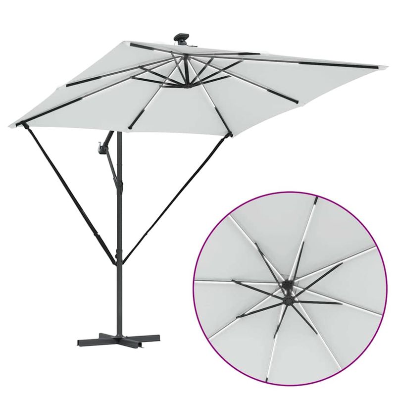 Casa si Gradina - Gradina si terasa - Umbrele si pavilioane - Umbrele - Parasol banana cu brate cu blocare Nisipiu 249 x 249 x 250 cm - Infinity.ro