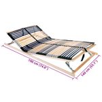 Casa si Gradina - Mobilier - Saltele si somiere - Somiere - Somiera pat Manual Maro 140 x 190 cm Lemn de fag masiv - Infinity.ro