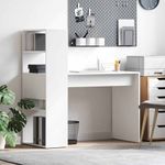 Casa si Gradina - Mobilier - Mese si birouri - Birouri - Birou cu stocare alb 113x54x120 cm lemn prelucrat - Infinity.ro