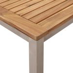 Casa si Gradina - Gradina si terasa - Mobilier exterior - Mese gradina - Set mese gradina 9 pcs Lemn de tec masiv si otel inoxidabil - Infinity.ro