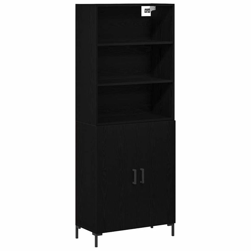 Casa si Gradina - Mobilier - Comode si corpuri - Comode - bufet  Stejar Negru 69.5x34x180 cm Lemn Prelucrat - Infinity.ro