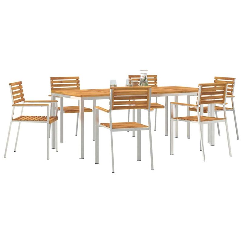 Casa si Gradina - Gradina si terasa - Mobilier exterior - Mese gradina - Set de Masa pentru Gradina 7 pcs - Infinity.ro