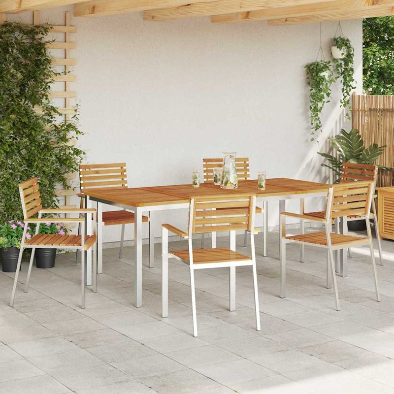 Casa si Gradina - Gradina si terasa - Mobilier exterior - Mese gradina - Set de Masa pentru Gradina 7 pcs - Infinity.ro