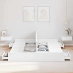 Casa si Gradina - Mobilier - Paturi si accesorii - Paturi - Cadru de pat cu depozitare cu sertar cu headboard cu depozitare Alb 180 x 200 cm - Infinity.ro