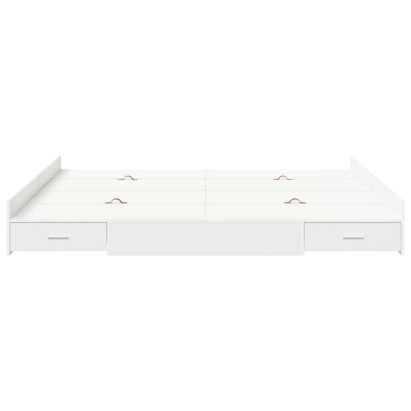 Casa si Gradina - Mobilier - Paturi si accesorii - Paturi - Cadru de pat cu depozitare cu sertar cu headboard cu depozitare Alb 180 x 200 cm - Infinity.ro