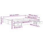 Casa si Gradina - Mobilier - Paturi si accesorii - Paturi - Cadru de pat cu depozitare cu sertar cu headboard cu depozitare Alb 180 x 200 cm - Infinity.ro