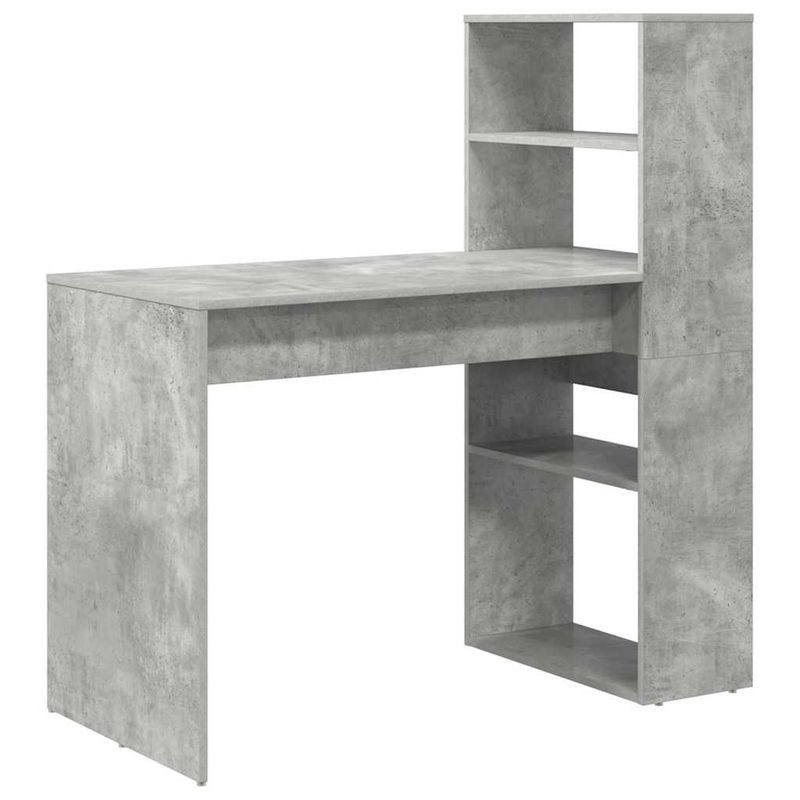 Casa si Gradina - Mobilier - Mese si birouri - Birouri - Biroul cu stocare gri-concret 113x54x120 cm din lemn prelucrat - Infinity.ro