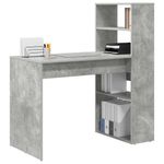 Casa si Gradina - Mobilier - Mese si birouri - Birouri - Biroul cu stocare gri-concret 113x54x120 cm din lemn prelucrat - Infinity.ro