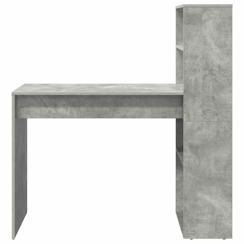 Casa si Gradina - Mobilier - Mese si birouri - Birouri - Biroul cu stocare gri-concret 113x54x120 cm din lemn prelucrat - Infinity.ro