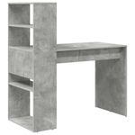 Casa si Gradina - Mobilier - Mese si birouri - Birouri - Biroul cu stocare gri-concret 113x54x120 cm din lemn prelucrat - Infinity.ro