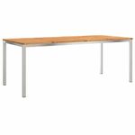 Casa si Gradina - Gradina si terasa - Mobilier exterior - Mese gradina - Set de Masa pentru Gradina , 7 Piese, din Lemn Masiv de Acacia si Otel Inoxidabil - Infinity.ro