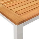Casa si Gradina - Gradina si terasa - Mobilier exterior - Mese gradina - Set de Masa pentru Gradina , 7 Piese, din Lemn Masiv de Acacia si Otel Inoxidabil - Infinity.ro