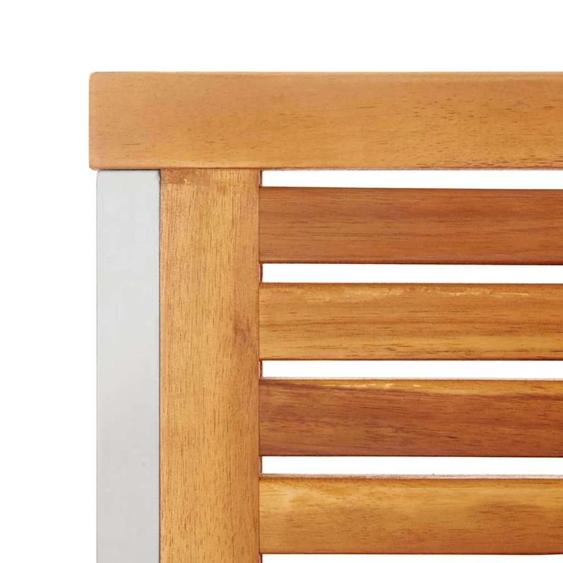 Casa si Gradina - Gradina si terasa - Mobilier exterior - Mese gradina - Set de Masa pentru Gradina , 7 Piese, din Lemn Masiv de Acacia si Otel Inoxidabil - Infinity.ro