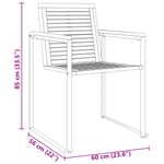 Casa si Gradina - Gradina si terasa - Mobilier exterior - Mese gradina - Set de Masa pentru Gradina , 7 Piese, din Lemn Masiv de Acacia si Otel Inoxidabil - Infinity.ro