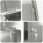 Casa si Gradina - Constructii - Depozitare, transport si protectie - Cutii postale - Cutie pentru colet Negru 44.5 x 29 x 110.5 cm Otel galvanizat - Infinity.ro