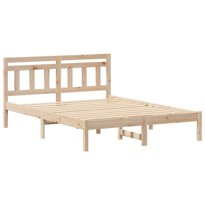 Casa si Gradina - Mobilier - Paturi si accesorii - Paturi - Cadru de pat cu headboard Maro 120 x 200 cm Lemn masiv de pin - Infinity.ro