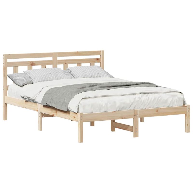 Casa si Gradina - Mobilier - Paturi si accesorii - Paturi - Cadru de pat cu headboard Maro 120 x 200 cm Lemn masiv de pin - Infinity.ro