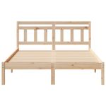 Casa si Gradina - Mobilier - Paturi si accesorii - Paturi - Cadru de pat cu headboard Maro 120 x 200 cm Lemn masiv de pin - Infinity.ro