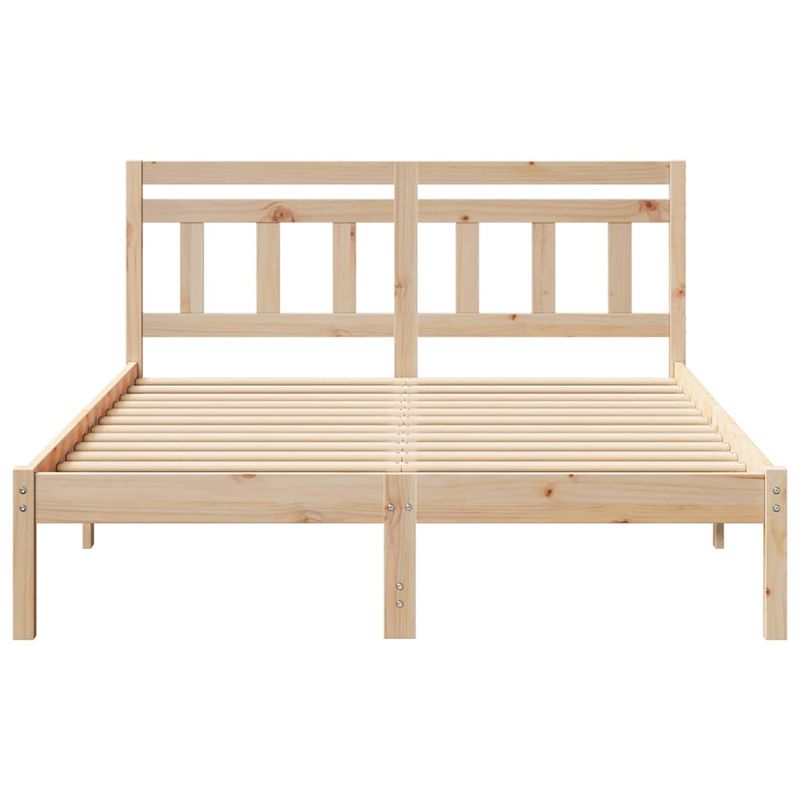 Casa si Gradina - Mobilier - Paturi si accesorii - Paturi - Cadru de pat cu headboard Maro 120 x 200 cm Lemn masiv de pin - Infinity.ro