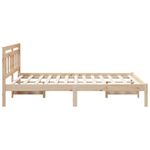 Casa si Gradina - Mobilier - Paturi si accesorii - Paturi - Cadru de pat cu headboard Maro 120 x 200 cm Lemn masiv de pin - Infinity.ro