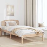 Casa si Gradina - Mobilier - Paturi si accesorii - Paturi - Cadru de pat cu tablie 75x190 cm din lemn masiv de pin - Infinity.ro