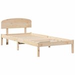 Casa si Gradina - Mobilier - Paturi si accesorii - Paturi - Cadru de pat cu tablie 75x190 cm din lemn masiv de pin - Infinity.ro