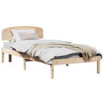 Casa si Gradina - Mobilier - Paturi si accesorii - Paturi - Cadru de pat cu tablie 75x190 cm din lemn masiv de pin - Infinity.ro