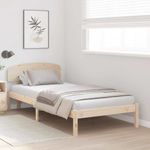 Casa si Gradina - Mobilier - Paturi si accesorii - Paturi - Cadru de pat cu tablie 75x190 cm din lemn masiv de pin - Infinity.ro