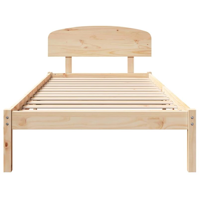Casa si Gradina - Mobilier - Paturi si accesorii - Paturi - Cadru de pat cu tablie 75x190 cm din lemn masiv de pin - Infinity.ro