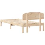 Casa si Gradina - Mobilier - Paturi si accesorii - Paturi - Cadru de pat cu tablie 75x190 cm din lemn masiv de pin - Infinity.ro