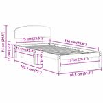 Casa si Gradina - Mobilier - Paturi si accesorii - Paturi - Cadru de pat cu tablie 75x190 cm din lemn masiv de pin - Infinity.ro