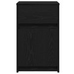 Casa si Gradina - Mobilier - Comode si corpuri - Noptiere - Noptiera LED cu sertar Stejar negru 38 x 34 x 61 cm PAL - Infinity.ro