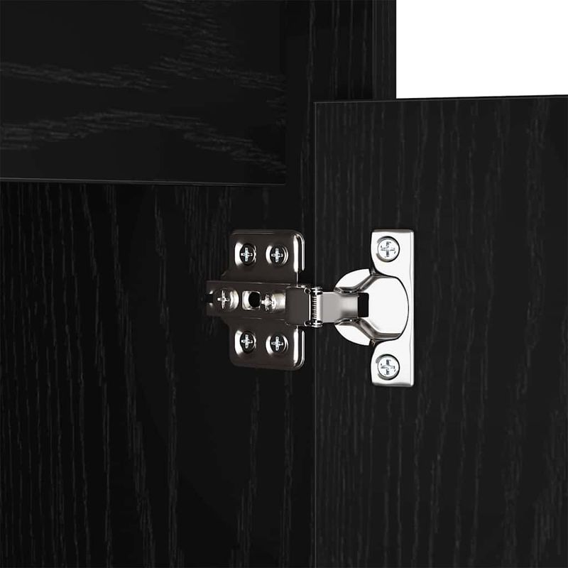 Casa si Gradina - Mobilier - Comode si corpuri - Noptiere - Noptiera LED cu sertar Stejar negru 38 x 34 x 61 cm PAL - Infinity.ro