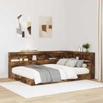 Casa si Gradina - Mobilier - Paturi si accesorii - Accesorii paturi - Tablie de pat cu LED, gri taupe, 183x16x78/88 cm, textil - Infinity.ro