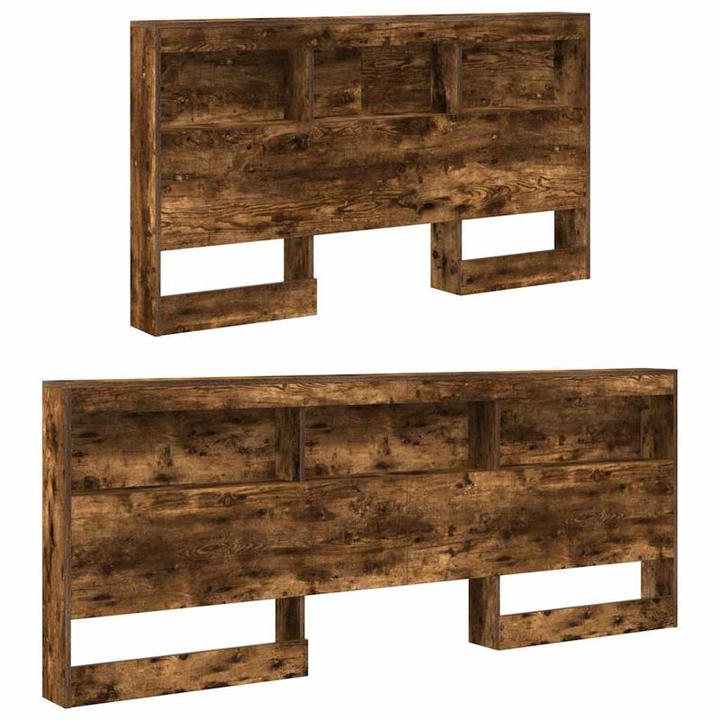 Casa si Gradina - Mobilier - Paturi si accesorii - Accesorii paturi - Tablie de pat cu LED, gri taupe, 183x16x78/88 cm, textil - Infinity.ro