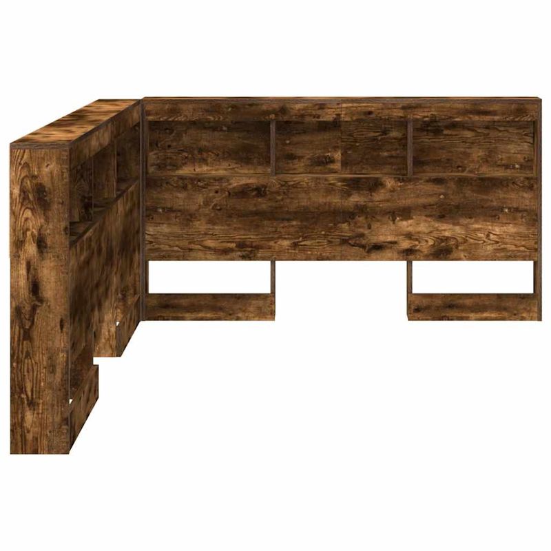 Casa si Gradina - Mobilier - Paturi si accesorii - Accesorii paturi - Tablie de pat cu LED, gri taupe, 183x16x78/88 cm, textil - Infinity.ro