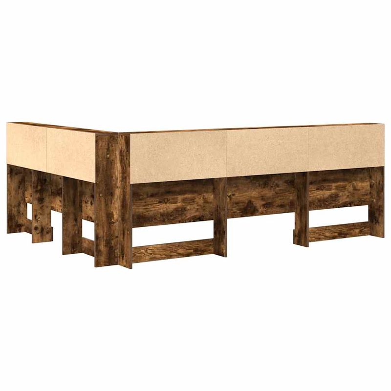 Casa si Gradina - Mobilier - Paturi si accesorii - Accesorii paturi - Tablie de pat cu LED, gri taupe, 183x16x78/88 cm, textil - Infinity.ro