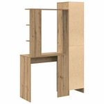 Casa si Gradina - Mobilier - Mese si birouri - Birouri - Birou cu Stocare Stejar Artizanal Lemn Prelucrat - Infinity.ro