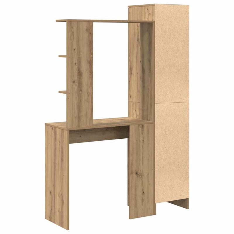 Casa si Gradina - Mobilier - Mese si birouri - Birouri - Birou cu Stocare Stejar Artizanal Lemn Prelucrat - Infinity.ro