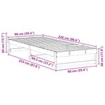 Casa si Gradina - Mobilier - Paturi si accesorii - Paturi - Cadru de pat cu maneri de transport Maro 90 x 220 cm - Infinity.ro