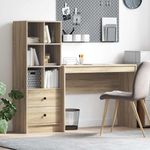 Casa si Gradina - Mobilier - Mese si birouri - Birouri - Birou cu Stocare Sonoma Oak Lemn Prelucrat - Infinity.ro