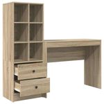 Casa si Gradina - Mobilier - Mese si birouri - Birouri - Birou cu Stocare Sonoma Oak Lemn Prelucrat - Infinity.ro