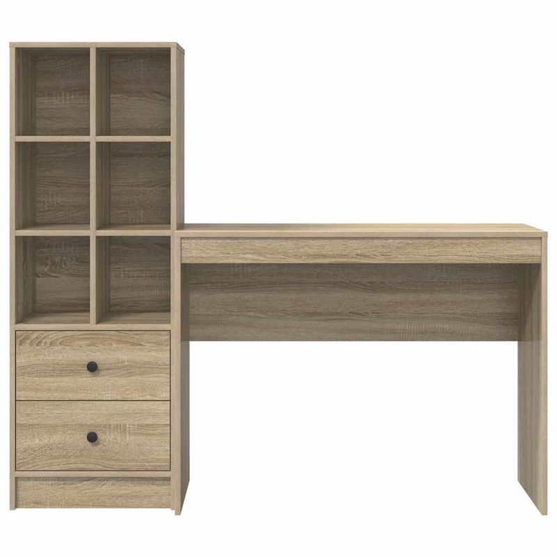 Casa si Gradina - Mobilier - Mese si birouri - Birouri - Birou cu Stocare Sonoma Oak Lemn Prelucrat - Infinity.ro