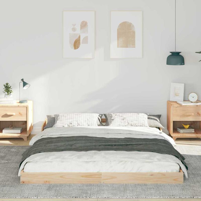 Casa si Gradina - Mobilier - Paturi si accesorii - Paturi - Cadru de pat Maro 150 x 200 cm Lemn masiv de pin - Infinity.ro