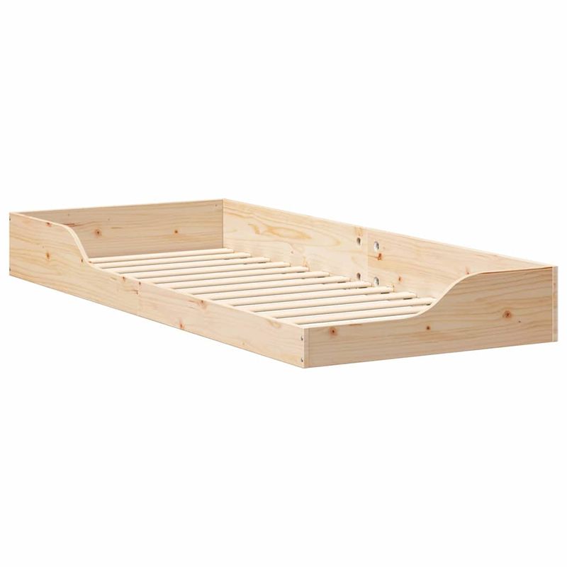 Casa si Gradina - Mobilier - Paturi si accesorii - Paturi - Cadru de pat de podea Maro 100 x 220 cm Lemn de brad solid - Infinity.ro