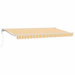 Casa si Gradina - Gradina si terasa - Umbrele si pavilioane - Pavilioane - Cortina Retractabila Manual Galben si alb 400x200 cm - Infinity.ro
