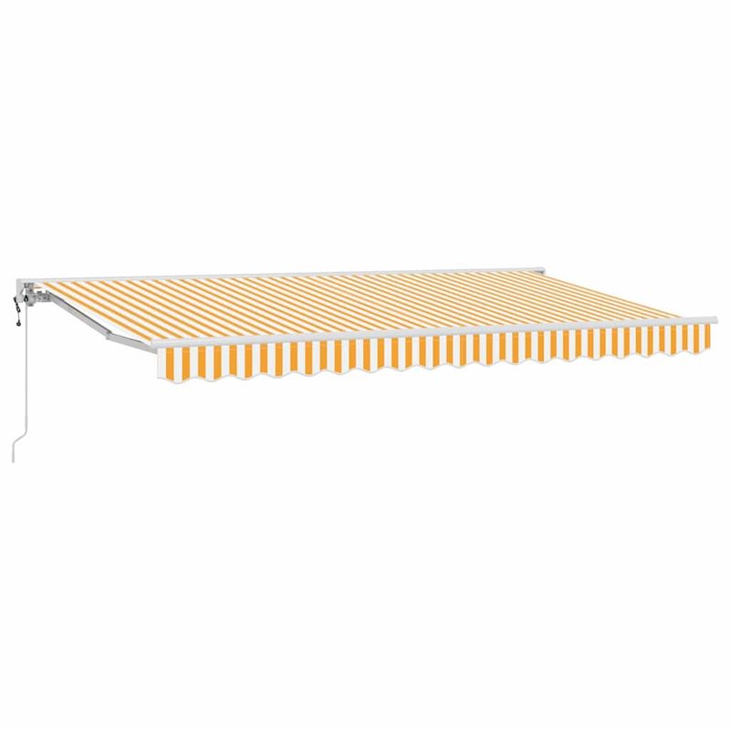 Casa si Gradina - Gradina si terasa - Umbrele si pavilioane - Pavilioane - Cortina Retractabila Manual Galben si alb 400x200 cm - Infinity.ro