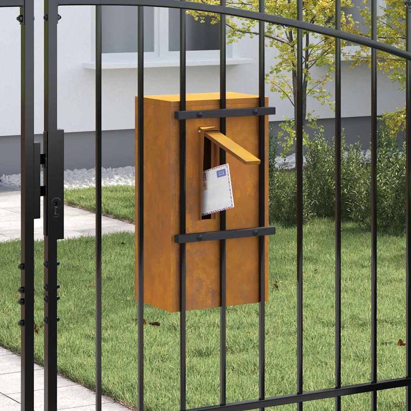 Casa si Gradina - Constructii - Depozitare, transport si protectie - Cutii postale - cutie postala Ruginit 30 x 23 x 55 cm - Infinity.ro