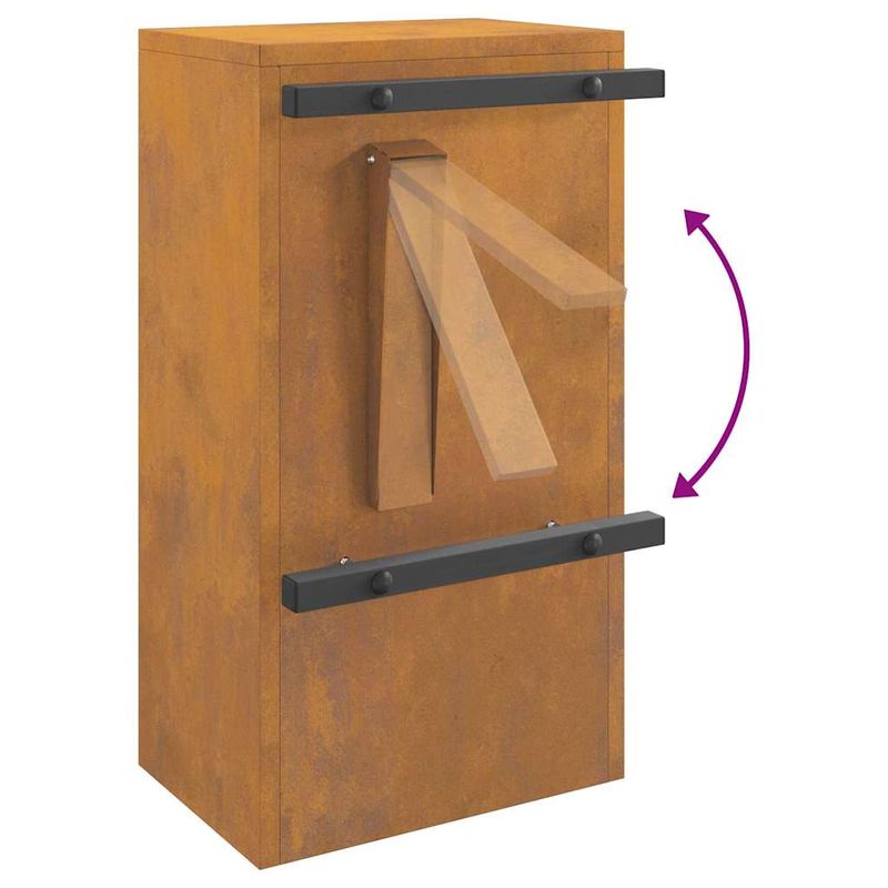 Casa si Gradina - Constructii - Depozitare, transport si protectie - Cutii postale - cutie postala Ruginit 30 x 23 x 55 cm - Infinity.ro